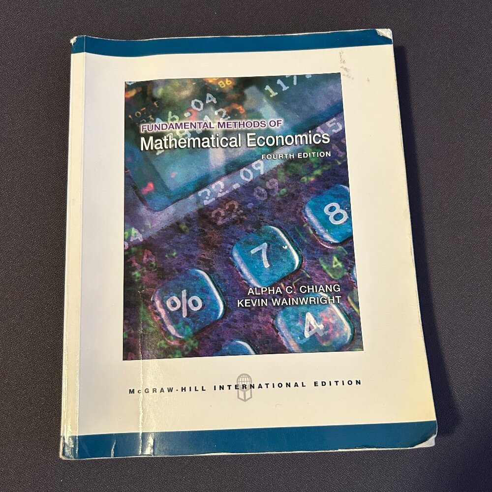Fundamental Methods of Mathematical Economics 4th Edition International